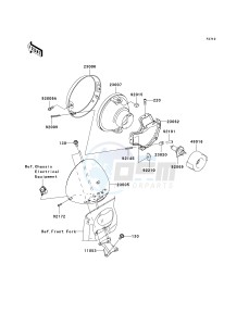 VN 1600 D [VULCAN 1600 NOMAD] (D6F-D8FA) D8FA drawing HEADLIGHT-- S- -