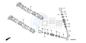 CBF1000T9 UK - (E / ABS MKH) drawing CAMSHAFT/VALVE