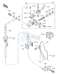 KX85 KX85CGF EU drawing Front Master Cylinder