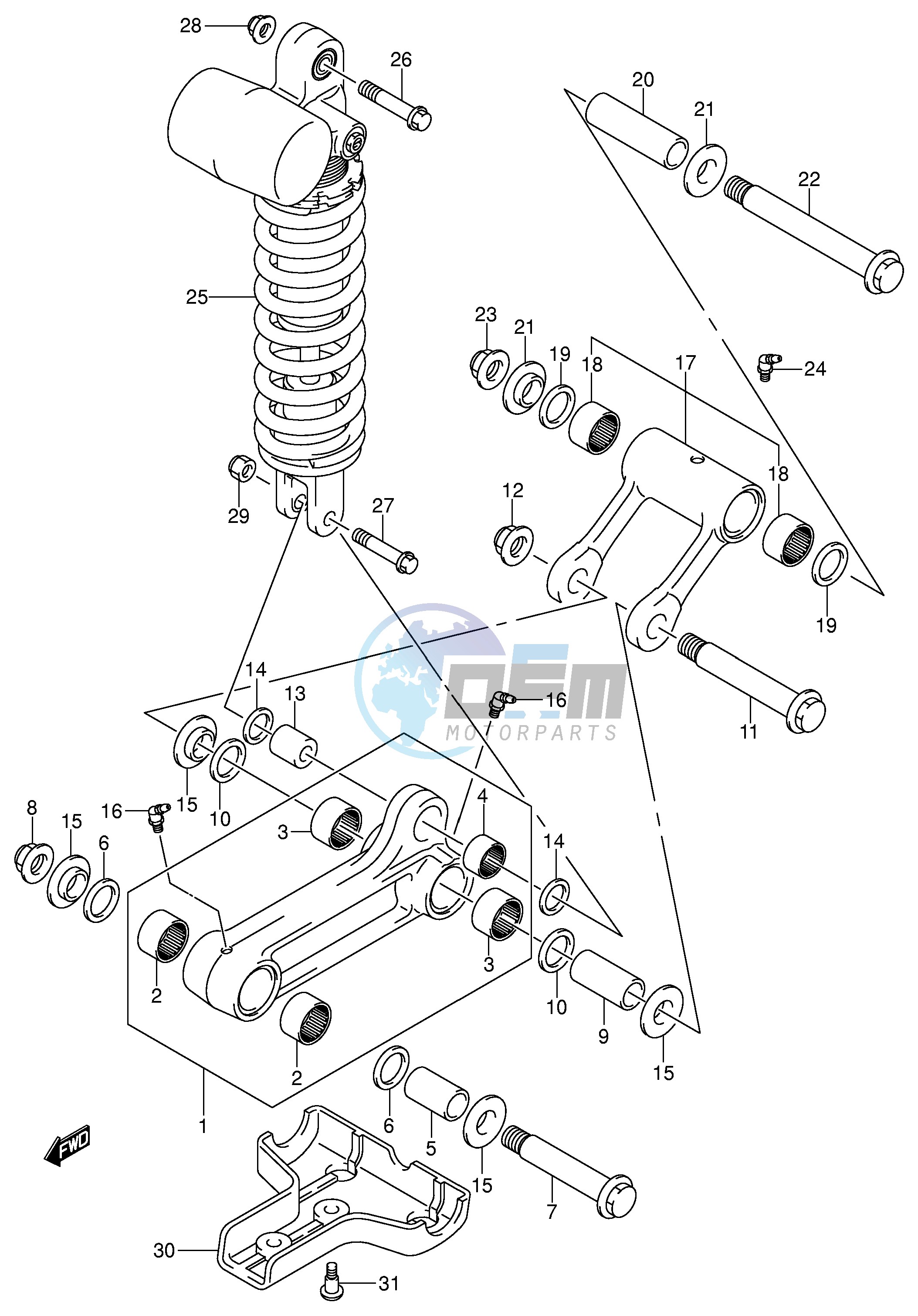 REAR CUSHION LEVER (MODEL K3 K4)