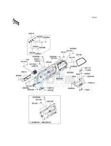 KRF 750 A [TERYX 750 4X4] (A8F) A8F drawing FRONT BOX