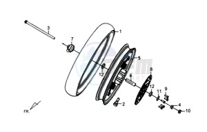 SYMPHONY SR 125 CH drawing FRONT WHEEL