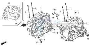 CRF80F 100 drawing CRANKCASE (CRF100F)