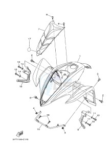 YFM350 YFM35RB RAPTOR 350 (1BS8 1BS7) drawing FRONT FENDER