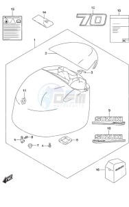 DF 70A drawing Engine Cover