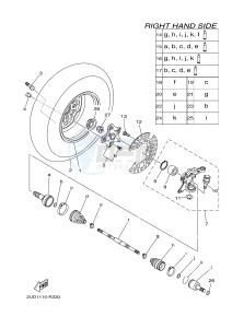 YFM700FWAD GRIZZLY EPS CAMO (2UDA) drawing FRONT WHEEL 2