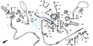 SES125 drawing HANDLE LEVER/SWITCH/CABLE