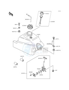 KLF 400 B [BAYOU 400 4X4] (B1-B3) [BAYOU 400 4X4] drawing FUEL TANK