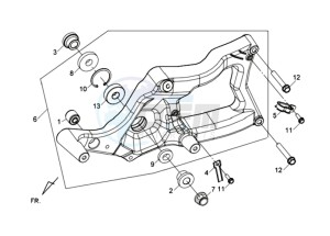 MAXSYM 400 EFI ABS drawing REAR FORCPLATE