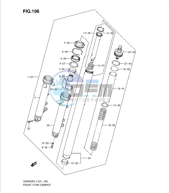 FRONT FORK DAMPER (GSX650FL1 E24)