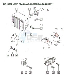 FLEXER_XL_45kmh_K8-L0 50 K8-L0 drawing Head lamp-rear lamp-electrical equipment