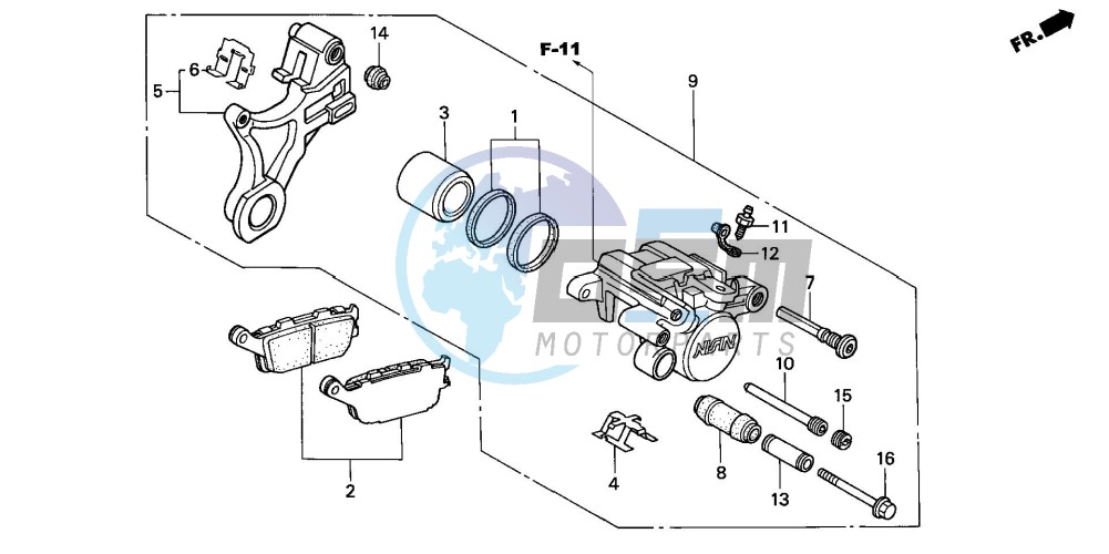 REAR BRAKE CALIPER