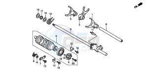 CB600F2 HORNET drawing GEARSHIFT DRUM