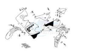 SENDA R X-RACE - 50 CC VTHSR1D1A EU2 drawing BODY, MY07