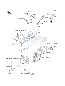 KRF 750 A [TERYX 750 4X4] (A8F) A8F drawing IGNITION SYSTEM