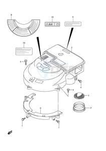 DF 150 drawing Silencer/Ring Gear Cover