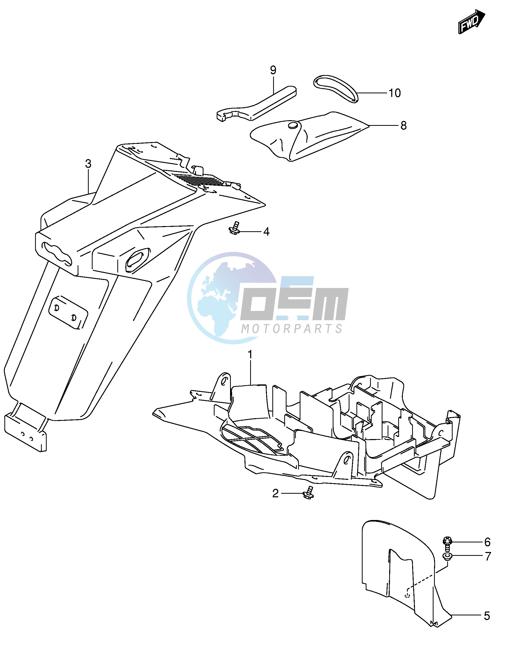 REAR FENDER (MODEL K3)