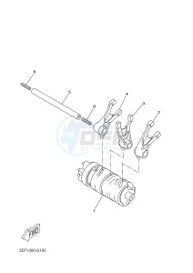 YZF-R125A YZF-R125 ABS R125 (5D7X 5D7X 5D7X 5D7X 5D7X) drawing SHIFT CAM & FORK