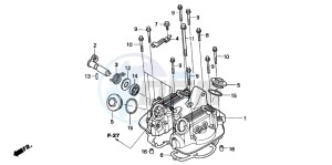 XR250R drawing CYLINDER HEAD COVER