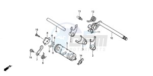 XR80R drawing GEARSHIFT DRUM