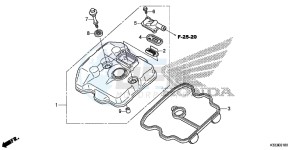 CBR250RF CBR250R Europe Direct - (ED) drawing CYLINDER HEAD COVER