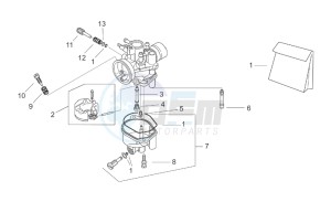 Scarabeo 50 2t (eng. Minarelli) drawing Carburettor II