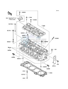 JET SKI ULTRA 260X JT1500E9F EU drawing Cylinder Head