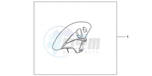 CBR1000RR9 France - (F / MK) drawing CARBON FIBER FRONT FENDER