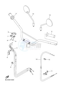 XVS950XR-A SCR950 SCR950 (BL34) drawing STEERING HANDLE & CABLE