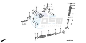 CBR125RWA UK - (E / WH) drawing CAMSHAFT/VALVE