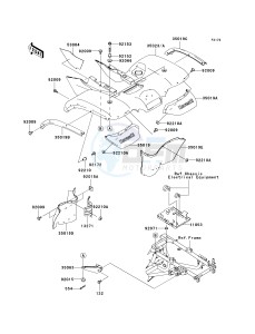 KVF 700 A [PRAIRIE 700 4X4] (A6F) A6F drawing REAR FENDER-- S- -