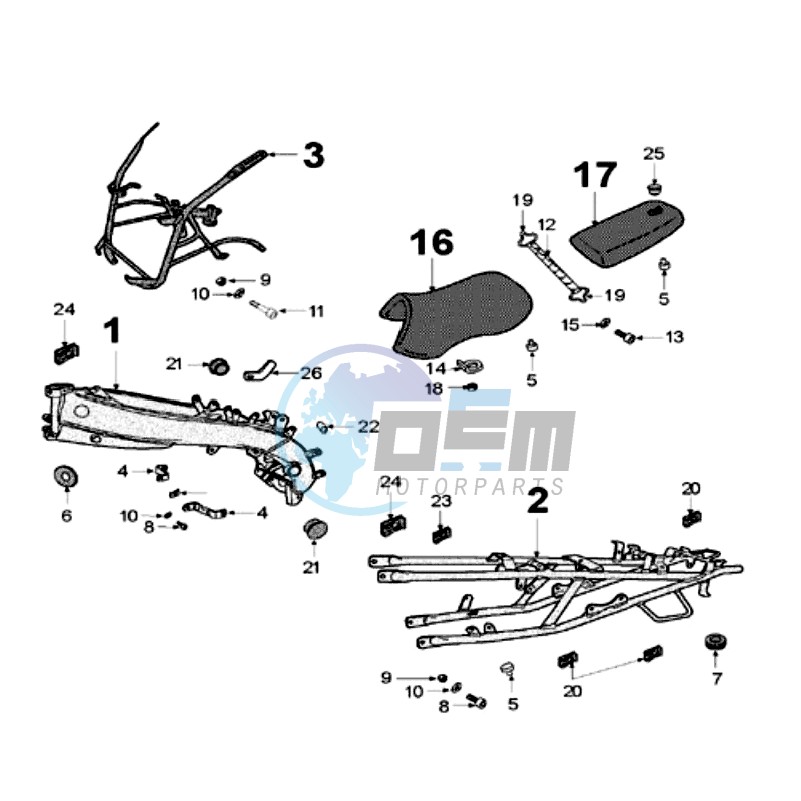 FRAME AND SADDLE