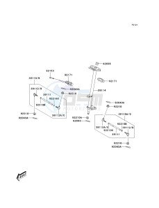 KSF 50 B [KFX50] (B7F-B9S) B7F drawing STEERING SHAFT