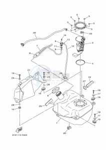 YFM700FWAD GRIZZLY 700 EPS (BFEG) drawing FUEL TANK