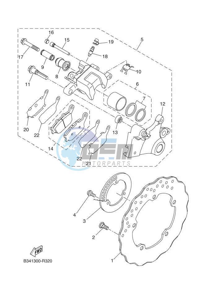 REAR BRAKE CALIPER