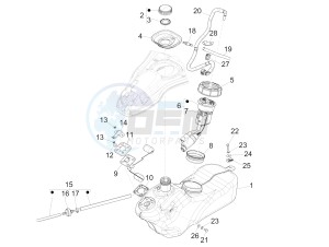 946 ARMANI 125 4T 3V ABS E3 150 (NAFTA) drawing Fuel tank