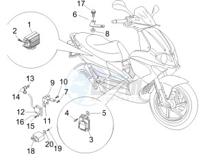 Runner 200 VXR 4t Race e3 drawing Voltage Regulators - Electronic Control Units (ecu) - H.T. Coil