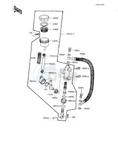 KZ 1000 J (J1-J3) drawing REAR MASTER CYLINDER