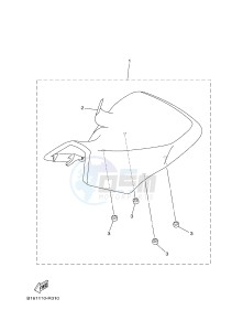 YFM450FWBD YFM45KPAJ KODIAK 450 EPS (BB57) drawing SEAT