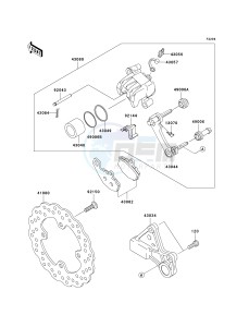 ZX 600 R [NINJA ZX-6R MONSTER ENERGY] (R9FA) R9FA drawing REAR BRAKE