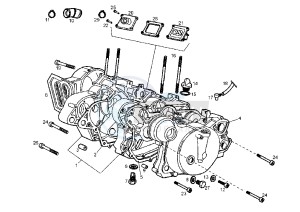 SENDA R DRD RACING LTD - 50 cc drawing CRANKCASE-COVER