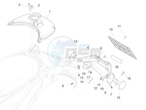 Primavera 50 4T-4V (EMEA) drawing Rear cover - Splash guard