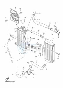 WR250F (BAKJ) drawing RADIATOR & HOSE