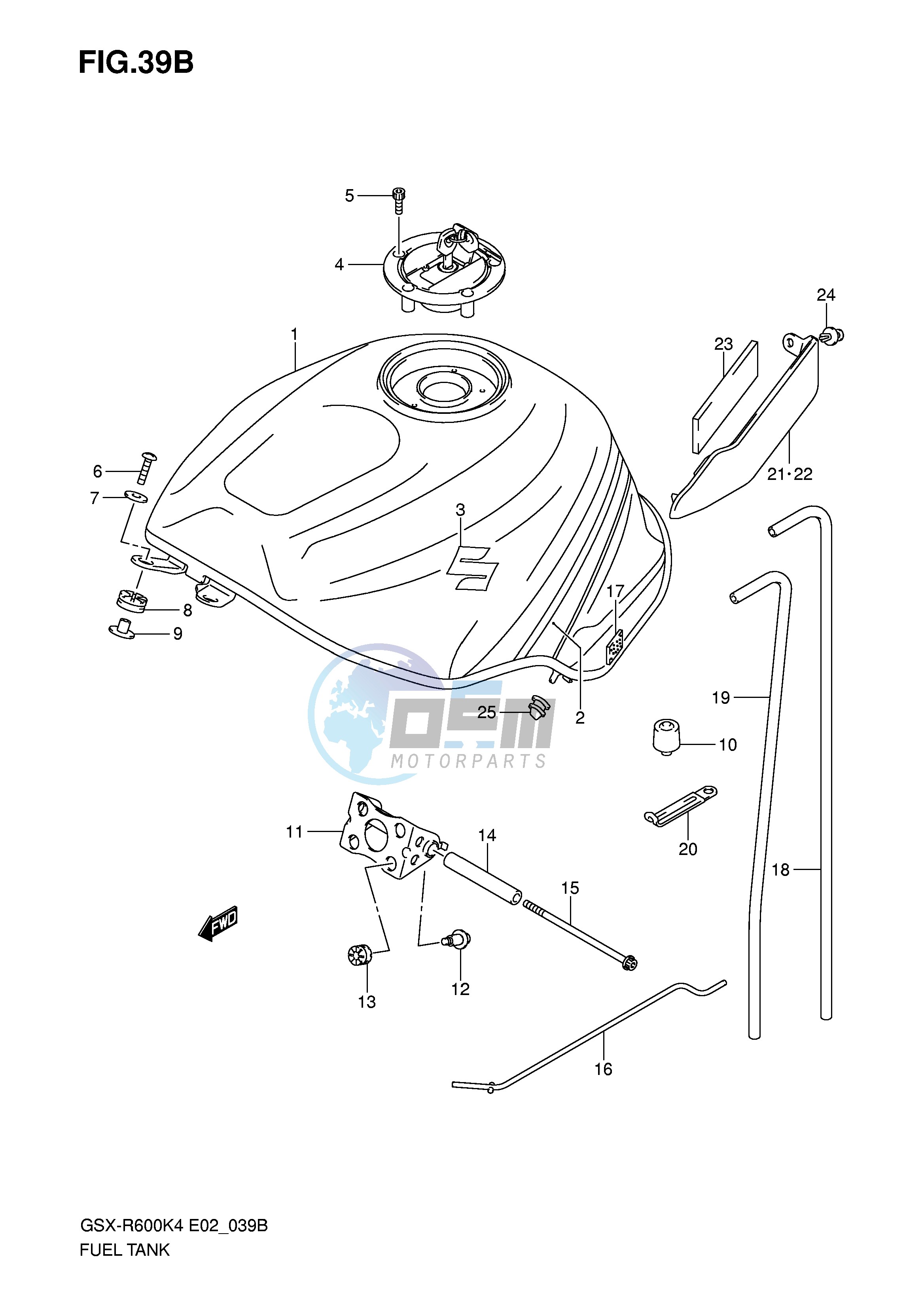 FUEL TANK (GSX-R600XK5)