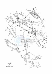 XSR700 MTM690D-U (BCP1) drawing RADIATOR & HOSE