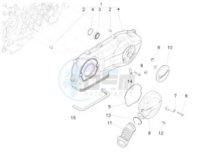 GTS Super 150 ie 4T 3V (APAC) (Au, Ex, Jp, Ri, T, V) drawing Crankcase cover - Crankcase cooling