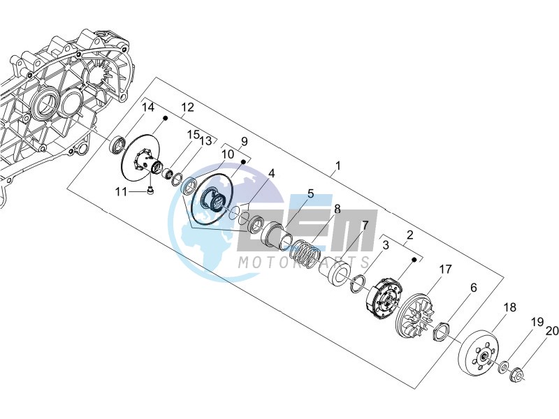 Driven pulley