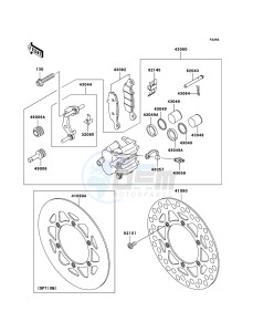 KX85 / KX85 II KX85B8F EU drawing Front Brake