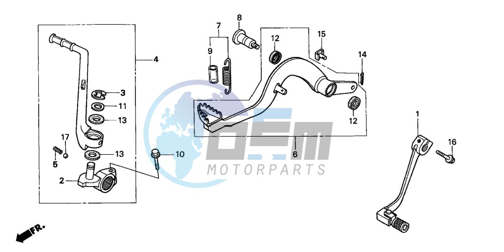 PEDAL/KICK STARTER ARM