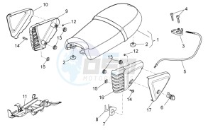 V7 II Special ABS 750 USA-CND drawing Saddle-Central body